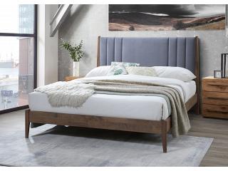 5ft King Size Chess Dark Grey Soft Velvet Fabric Upholstered & Wood Bed Frame